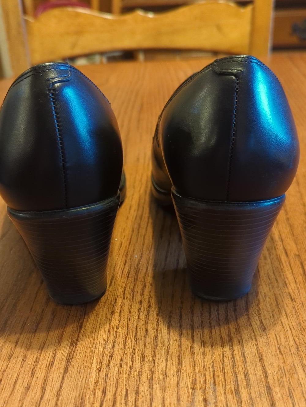 Dansko Black Women's Block Heel Slip-On Loafers - Picture 5 of 8
